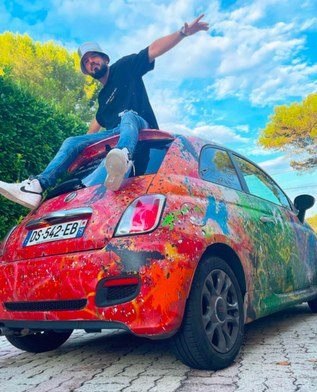 Fiat 500 peinte