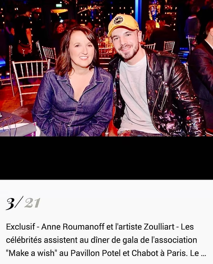Anne Roumanoff et Zoulli Art au gala Make-A-Wish