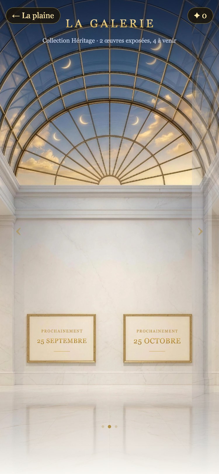 Les prochains tableaux, datés