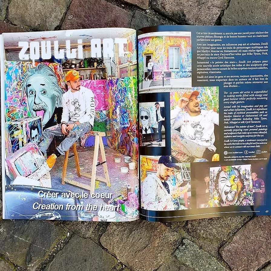 Double page magazine Zoulli Art - Créer avec le coeur