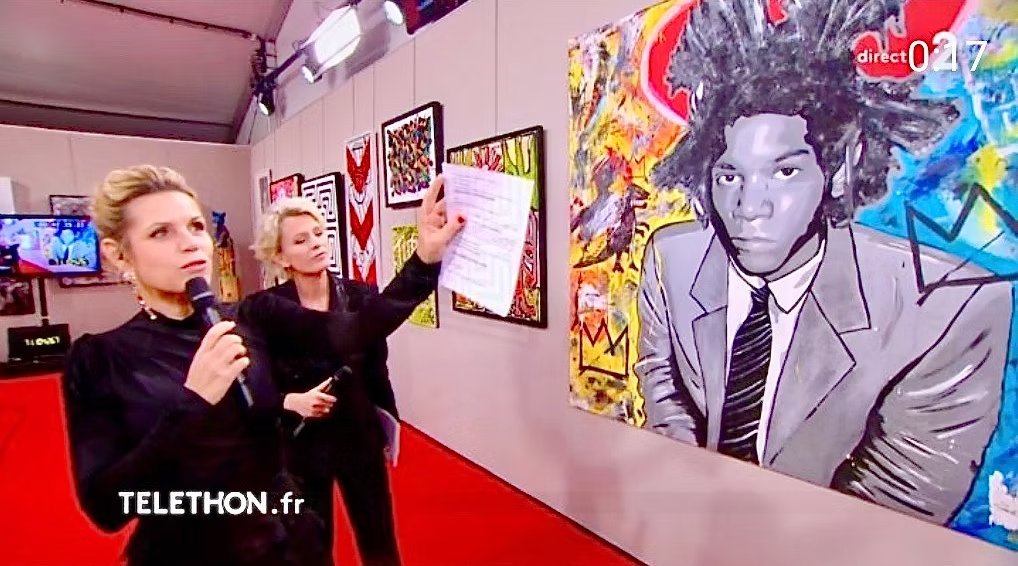 Téléthon France 3 avec le portrait de Basquiat